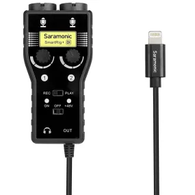Saramonic 2-Ch 3.5mm, XLR Microphone & 6.35mm Guitar Interface with Lightning Output Connector Professional Video, (SMARTRIG DI)