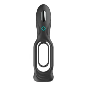 Shots Silicone Black Vibrating Rechargeable Cock Ring