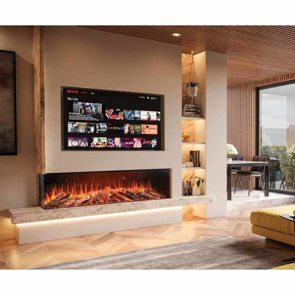 Solution Fires LUX 125 HD 1250MM Panoramic Electric Fire - 1/2/3 Sided Media Wall Electric Fire