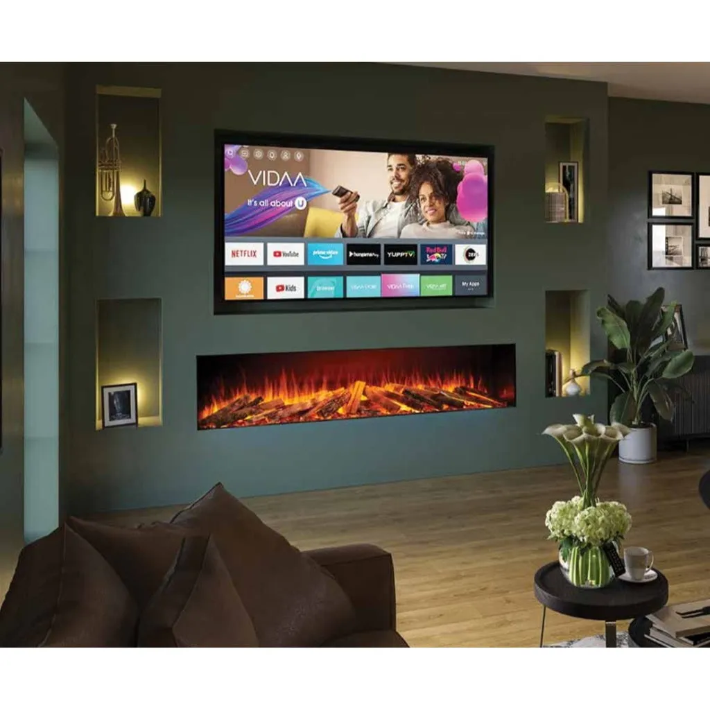 Solution Fires LUX 150 HD 1500MM Panoramic Electric Fire - 1/2/3 Sided Media Wall Electric Fire