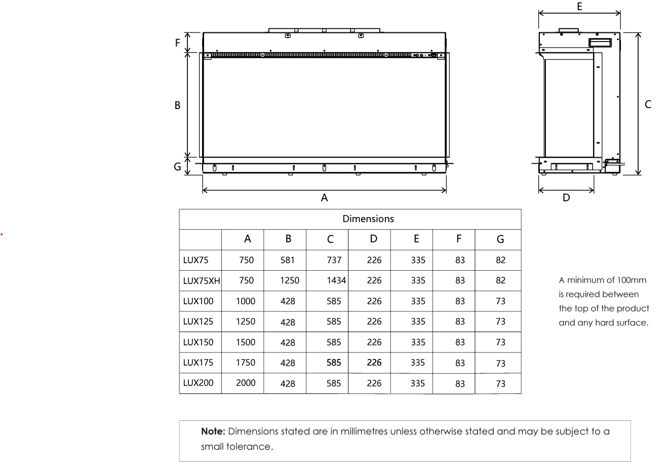 Solution Fires LUX 150 HD 1500MM Panoramic Electric Fire - 1/2/3 Sided Media Wall Electric Fire