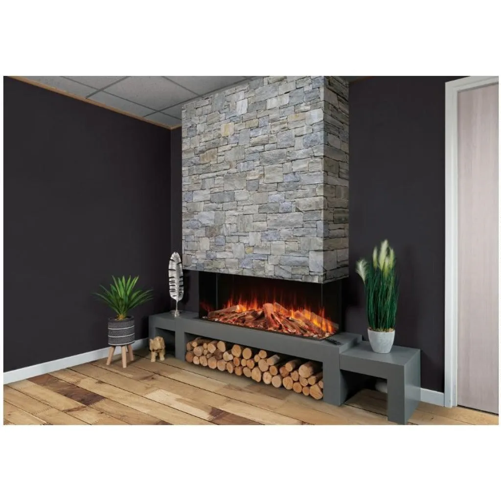 Solution Fires LUX 150 HD 1500MM Panoramic Electric Fire - 1/2/3 Sided Media Wall Electric Fire