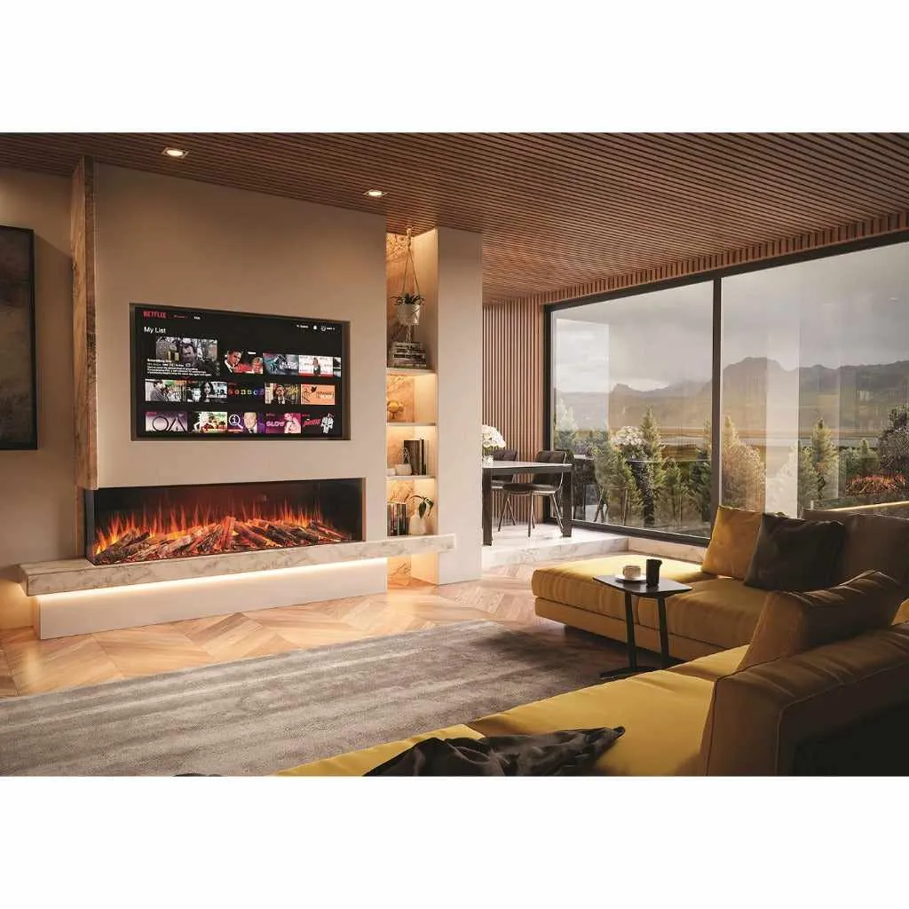 Solution Fires LUX 150 HD 1500MM Panoramic Electric Fire - 1/2/3 Sided Media Wall Electric Fire