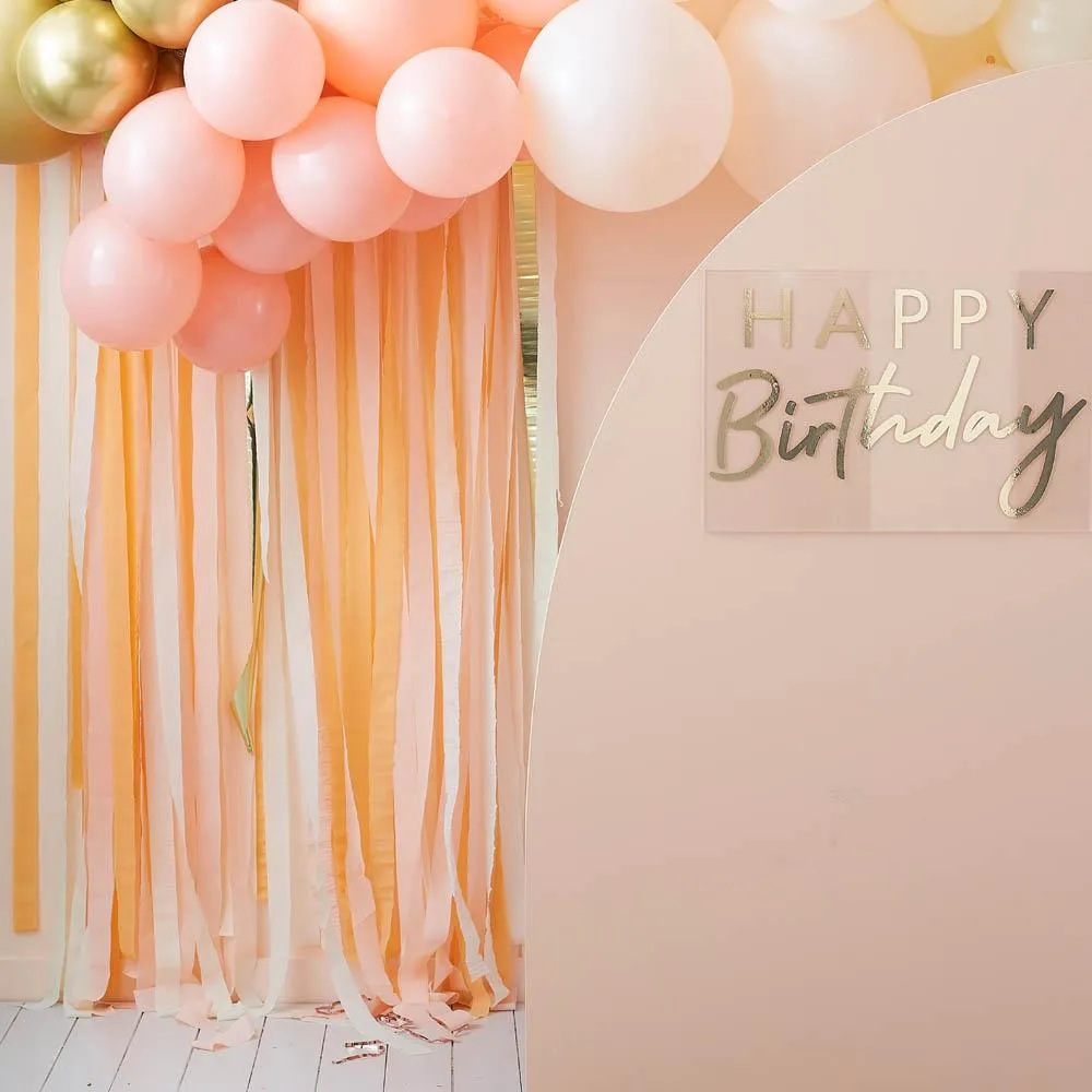 Streamer Backdrop - Peach Sorbet
