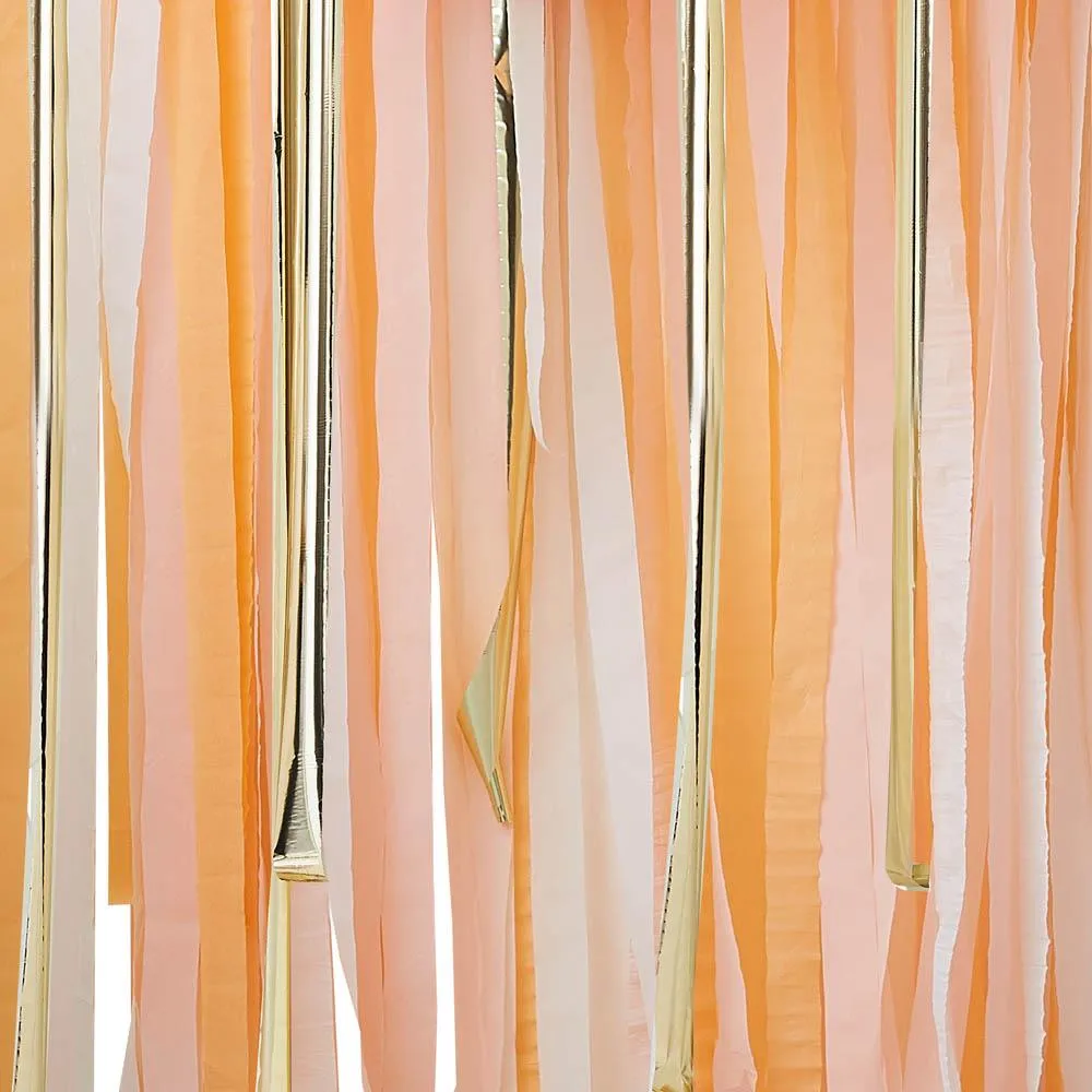 Streamer Backdrop - Peach Sorbet