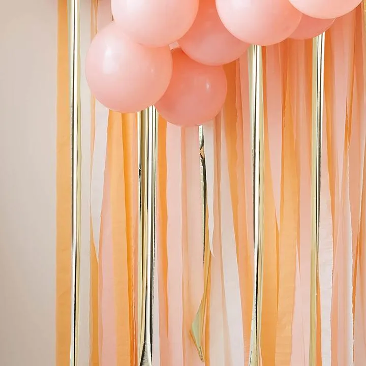 Streamer Backdrop - Peach Sorbet