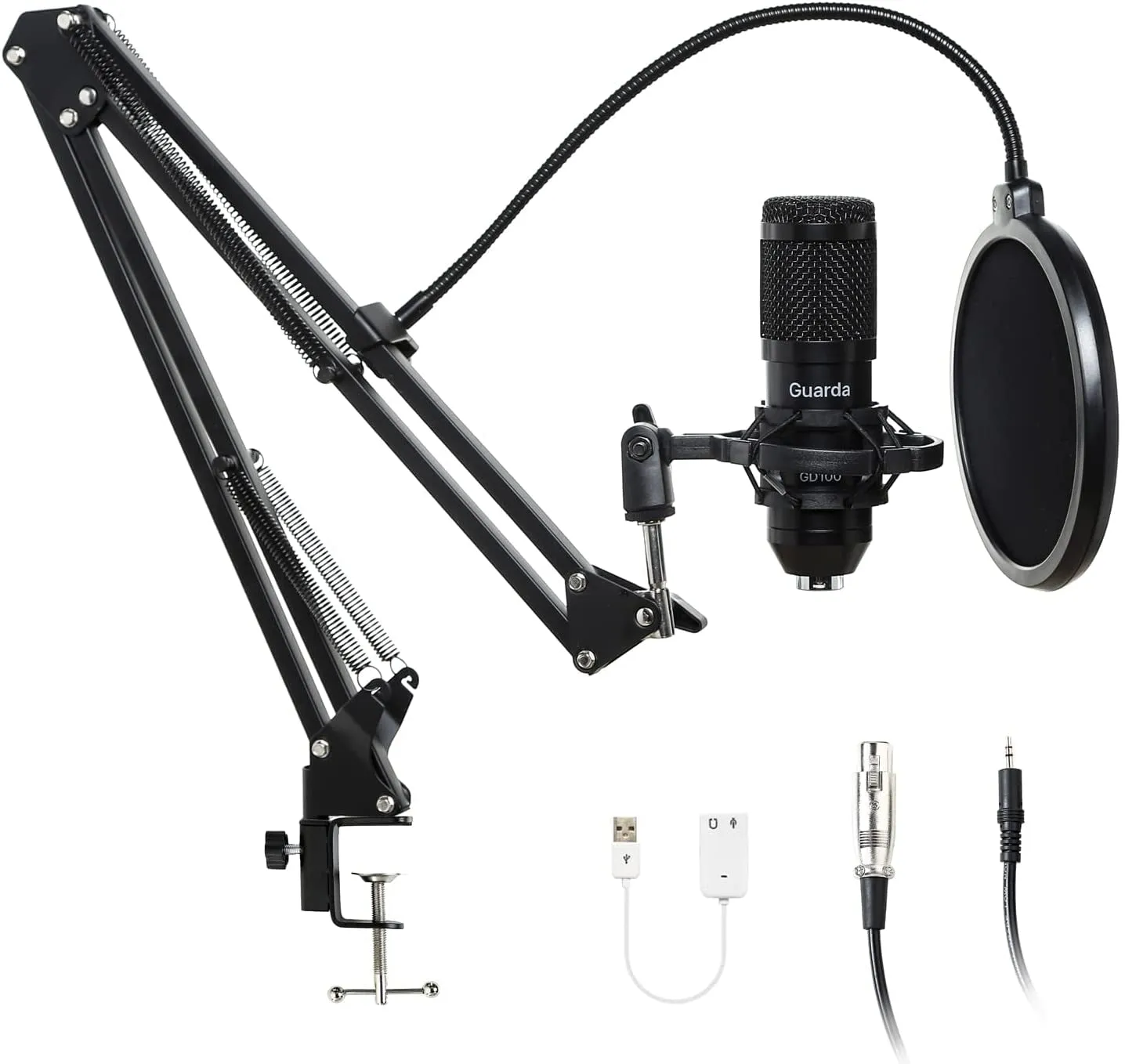 Studio Condenser USB Microphone Arm Stand