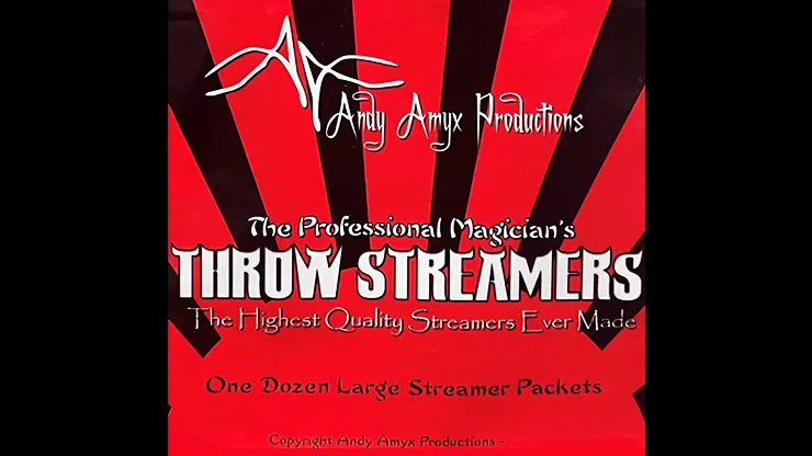 Throw Streamers RED by Andy Amyx - Pack of 12