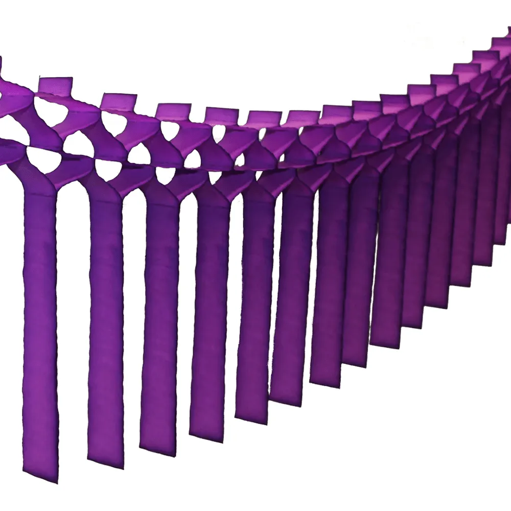Tissue Streamer Garland - Purple