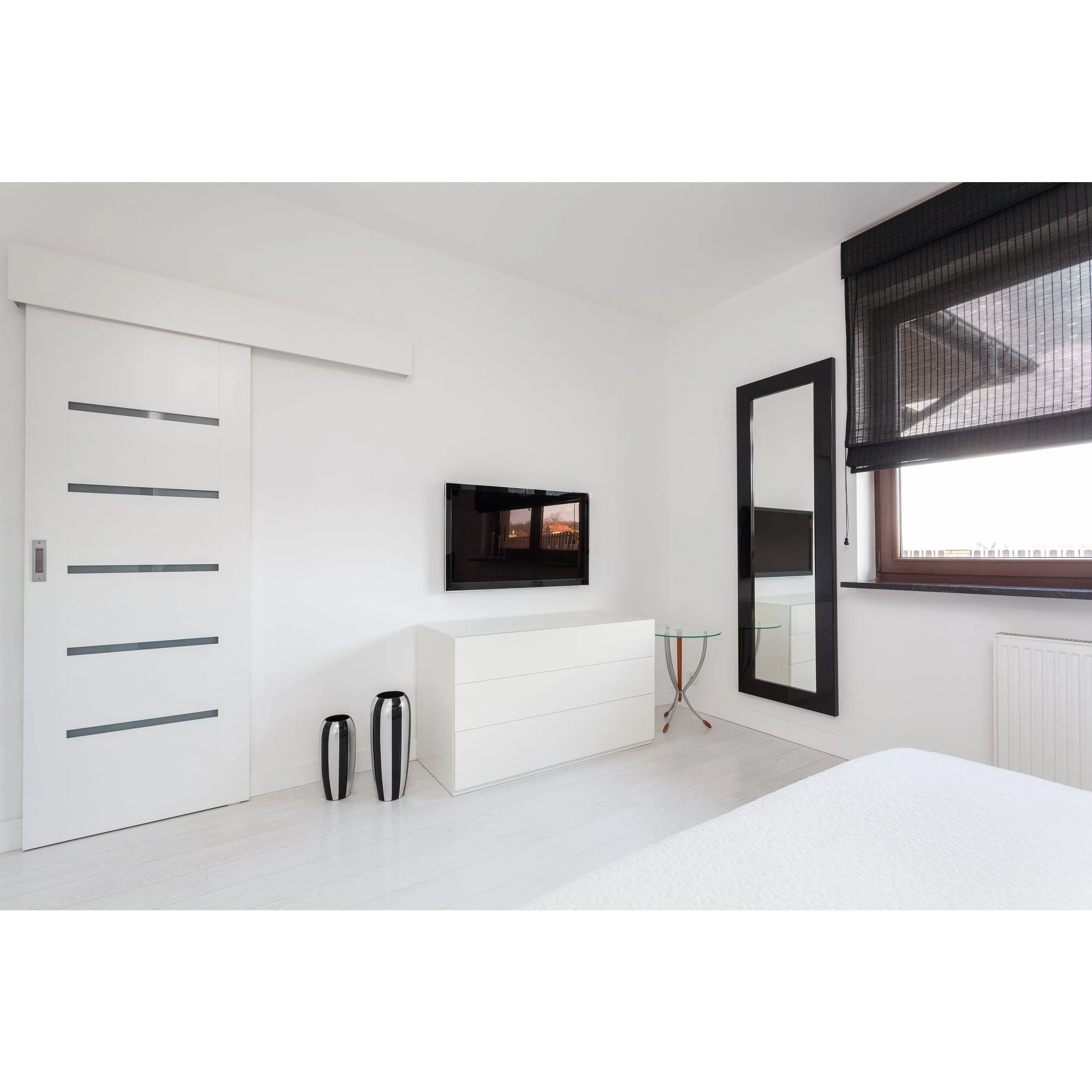 Top Hung Straight Sliding Single Door Kit - Max Weight 100kg - Max Door Width 950mm - 1.8m Track - With Soft Close and Soft Open