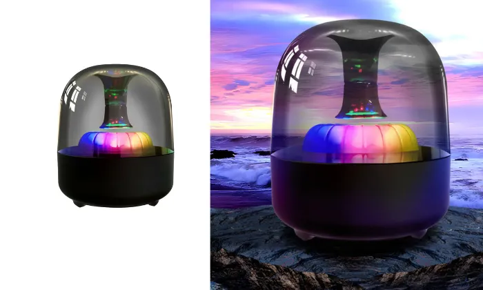 Transparent Glass Bluetooth Speaker With Subwoofer