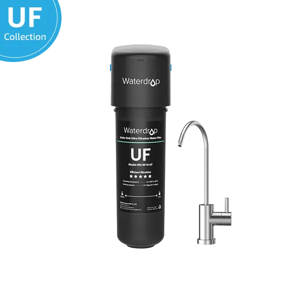 Undersink Ultrafiltration Water Filter System With Dedicated Faucet