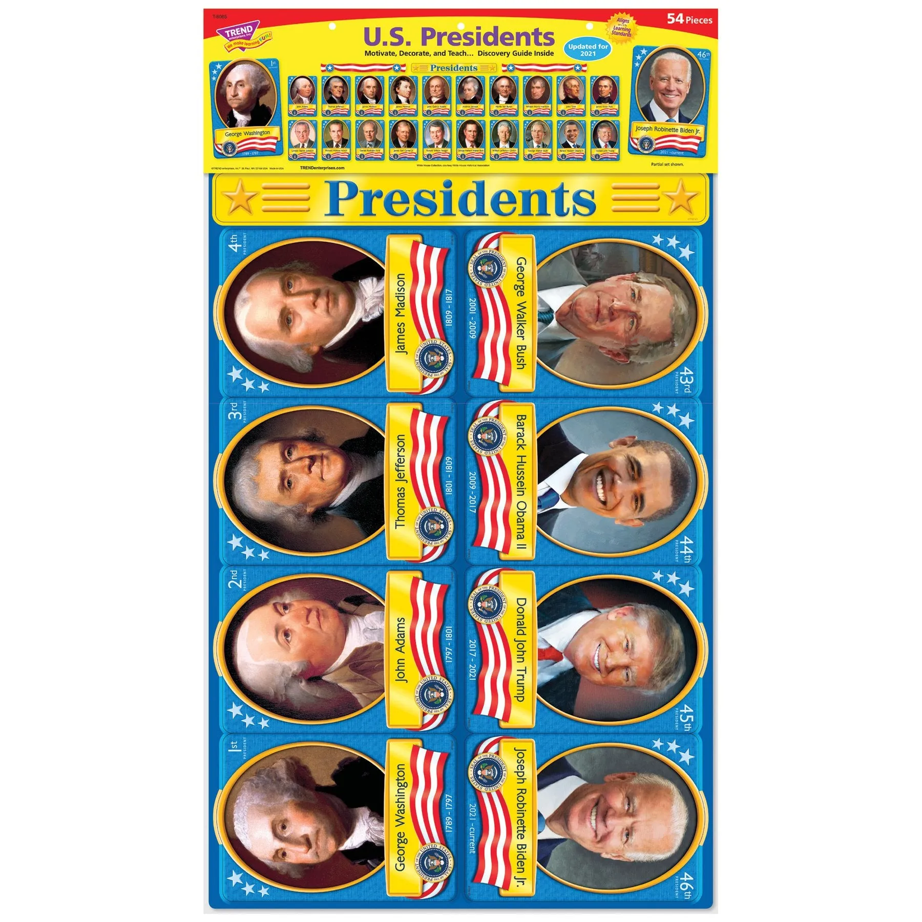 U.S. Presidents Bulletin Board Set