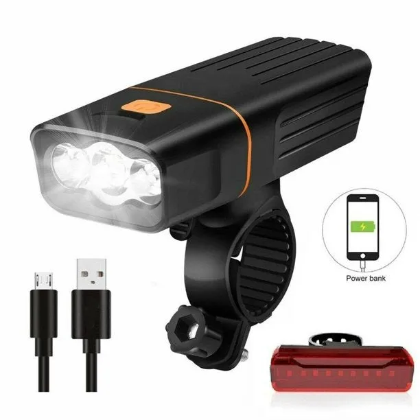 USB 2400 Lumens Rechargeable Bike Light