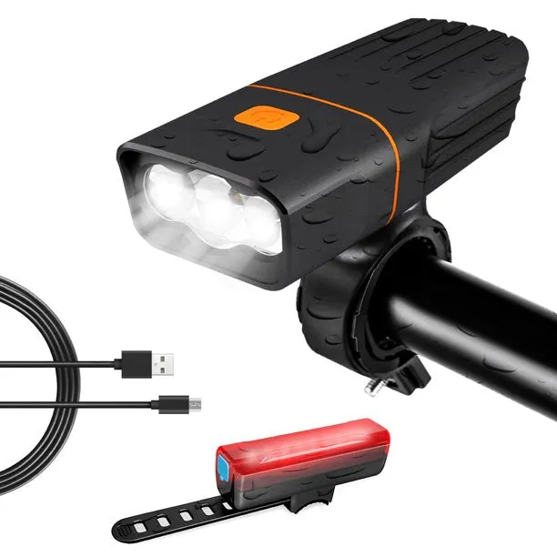 USB 2400 Lumens Rechargeable Bike Light