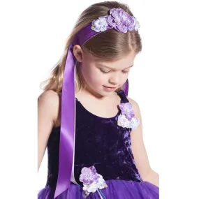 Velvet Pansy Ribbon Headband