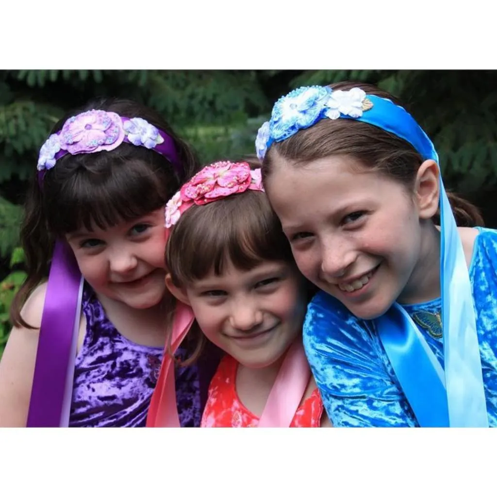 Velvet Pansy Ribbon Headband