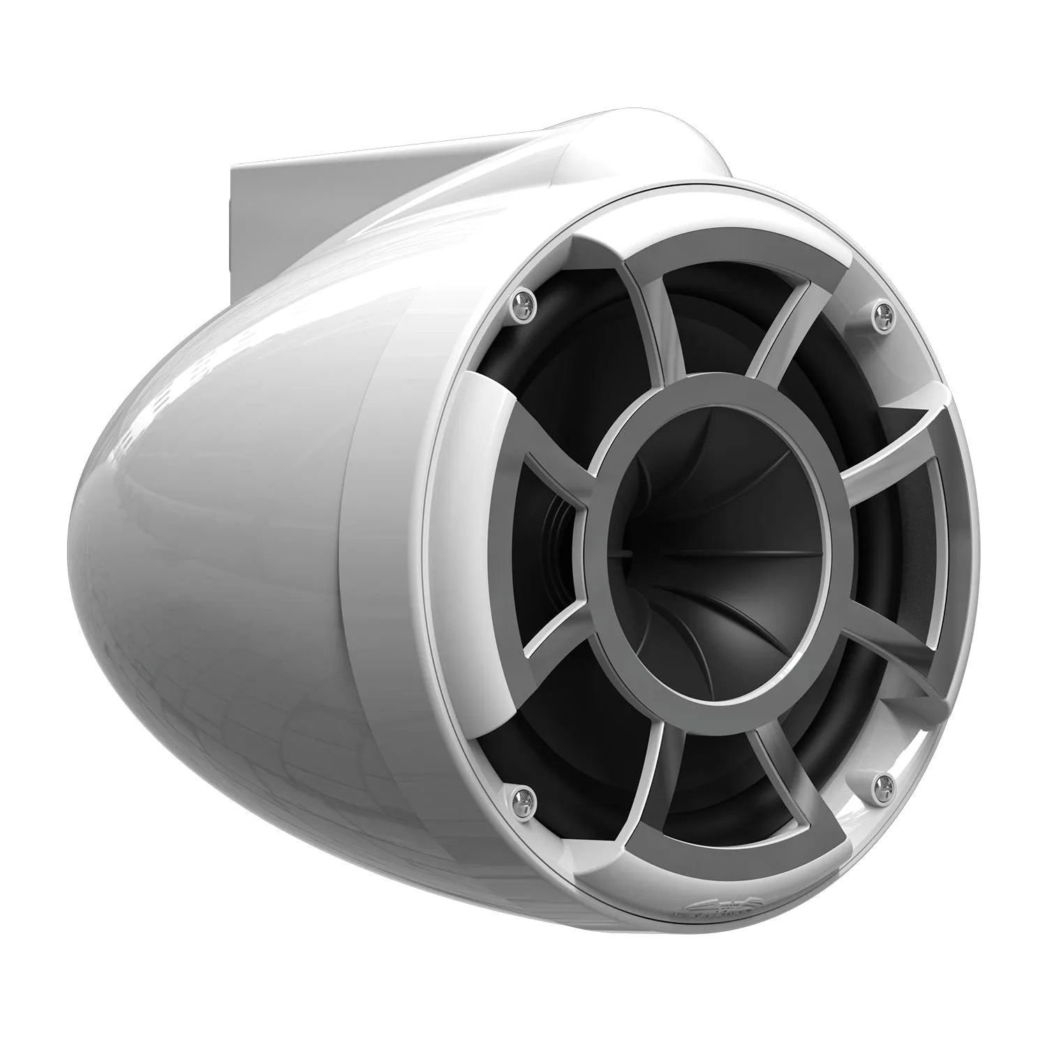 Wet Sounds REV 8 V2 HLCD Marine Tower Speaker Pair W/ Swivel Base Clamp White