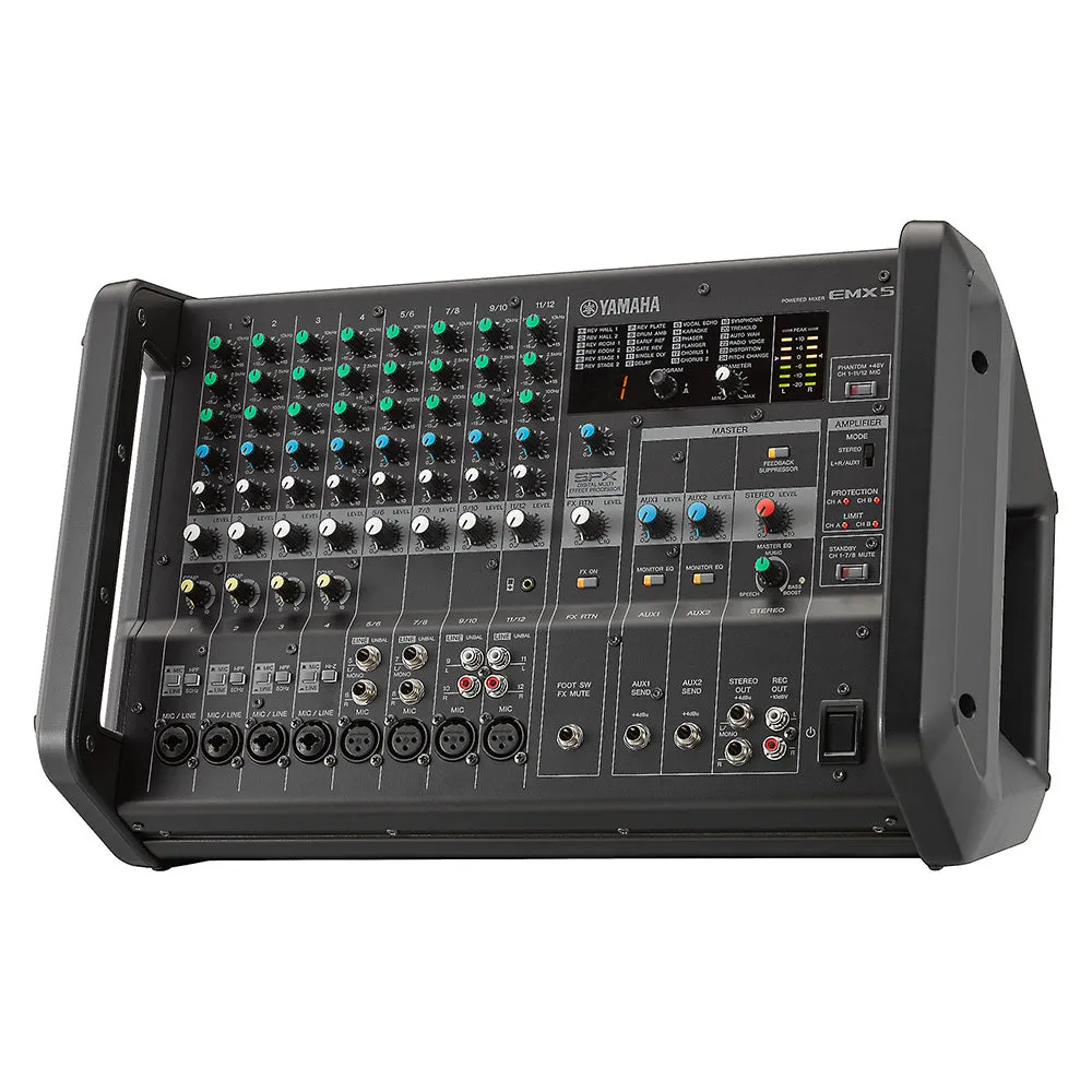 Yamaha EMX5 12-Channel Stereo Powered Mixer Integrated Built-in Amplifier