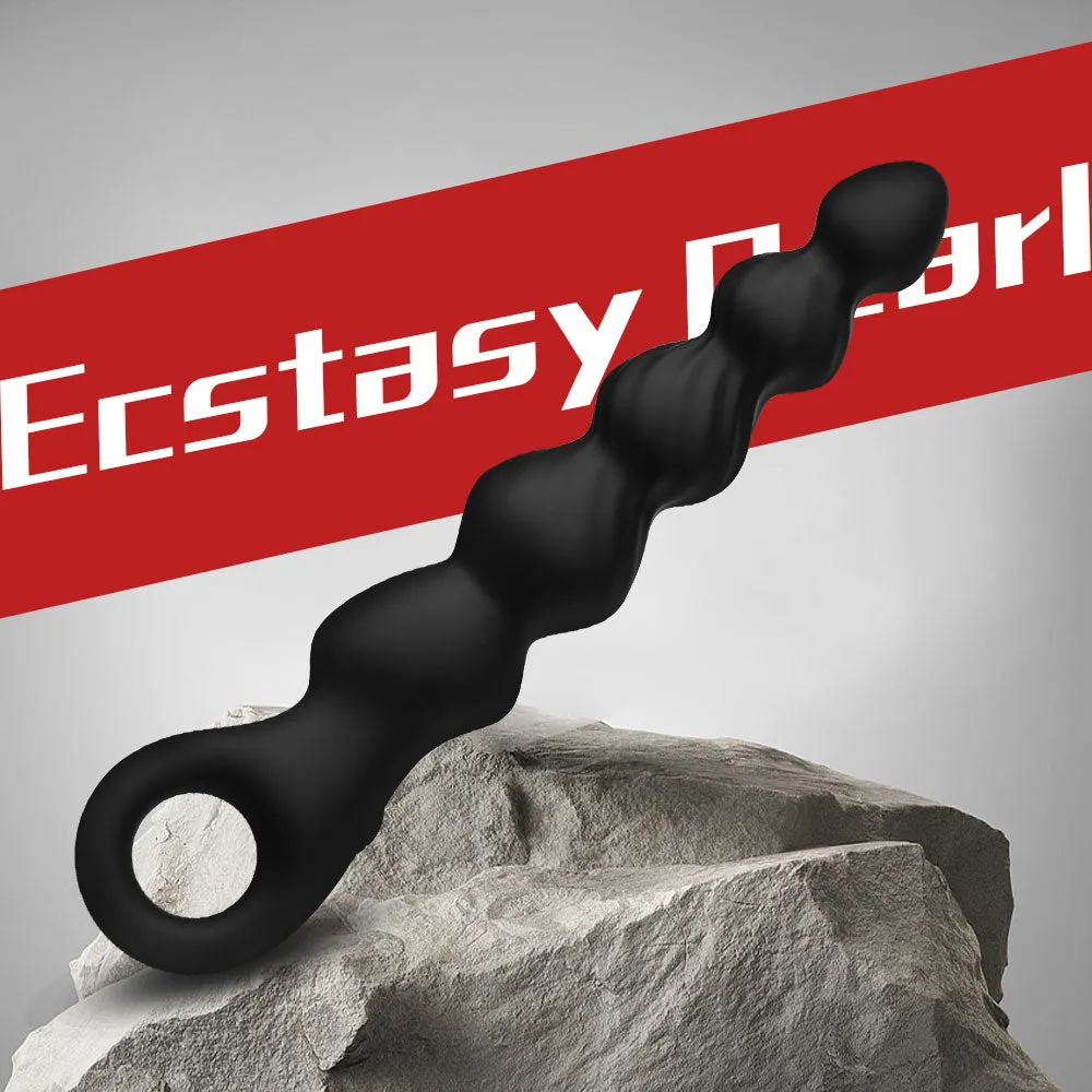 YEAIN Liquid Silicone Vibrating Progressive Anal Beads Ball Prostate Massager